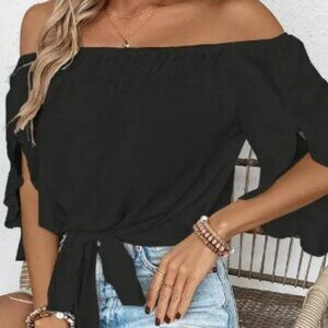 Women's Black off the shoulder top